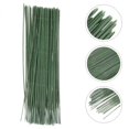 thumbnail image 2 of 100pcs Plastic Floral Stems Artificial Flower Rods Plant Wire Green Florist Wires, 2 of 3