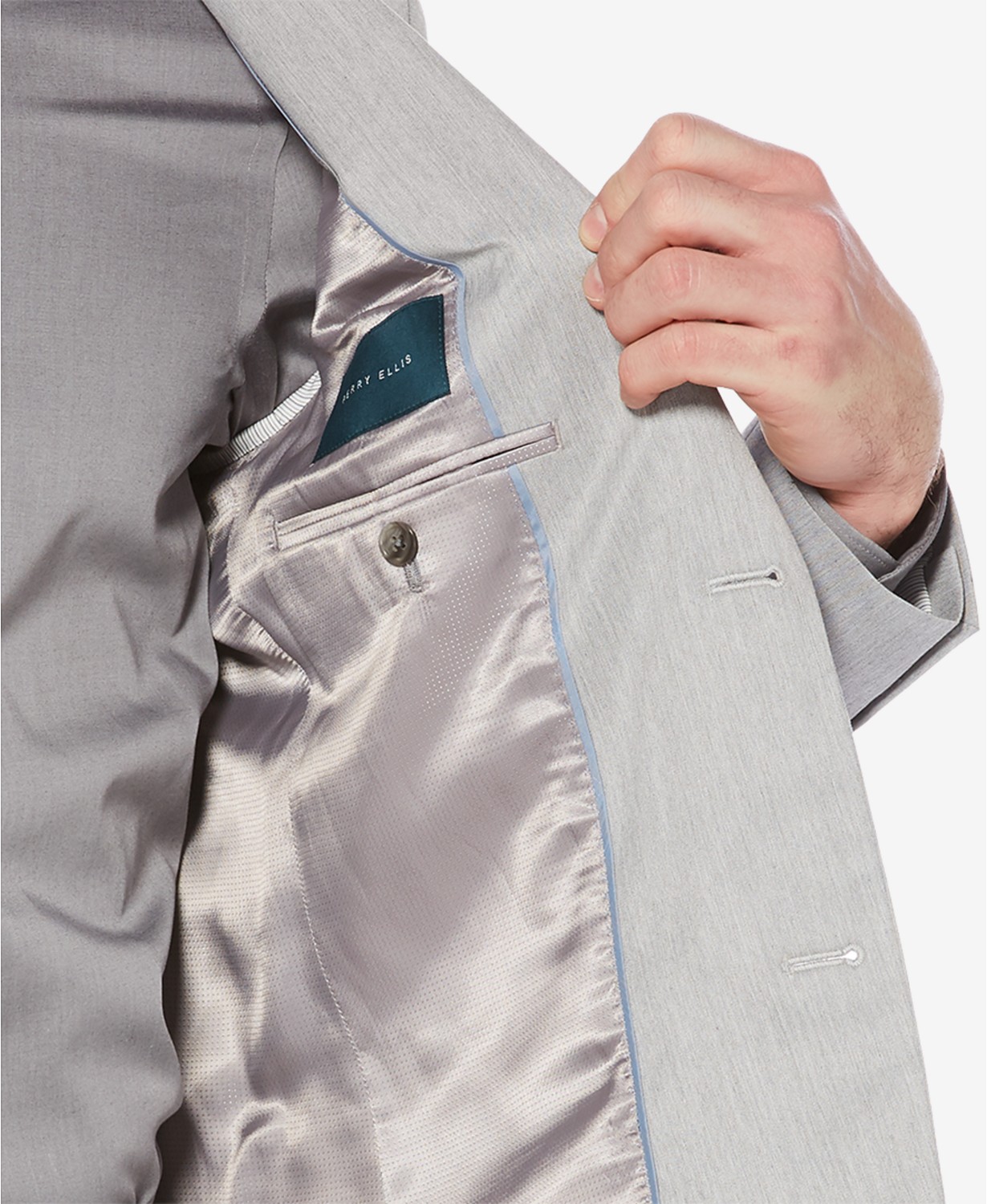 Perry Ellis Mens Heathered Two Button Blazer Jacket - image 3 of 6