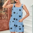 thumbnail image 2 of BLVB Summer Rompers for Women Sleeveless Adjustable Knot Straps Loose Shorts Jumpsuits Beach Overalls with Pockets, 2 of 7