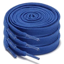 3pair 3/8" Double Layer Flat Athletic Shoe Laces Strings for Sneakers 24-72 Inch