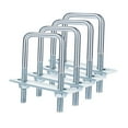 thumbnail image 1 of GUOOL 4x U Bolts Reliable Heavy Duty for Industrial Rectangular Wood Metal Objects M8 60x100mm, 1 of 9