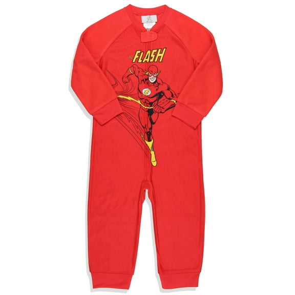 DC Toddler Boys' Classic The Flash Union Suit Footless Pajama Costume