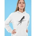 thumbnail image 2 of Barn Swallow Drawing Hoodie Women - Women Hoodie, White, 2XL, 2 of 4
