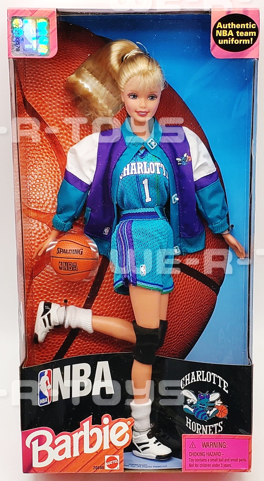 Barbie NBA Charlotte Hornets Doll 1998 Mattel No. 20698 NRFB - Walmart.com