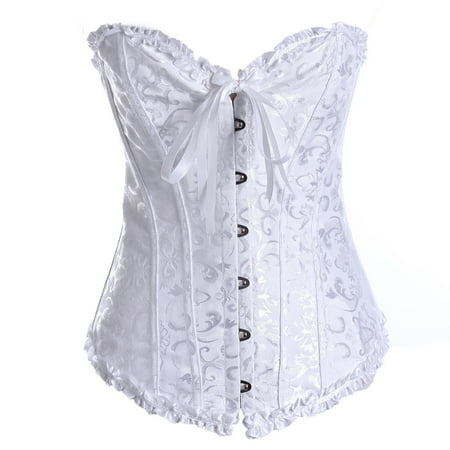 HAWEE Corsets for Women White Black 12 Color Plus Size Corset Top Sexy Bustier Lingerie Waist Cincher Costume Tops Size XS-6XL