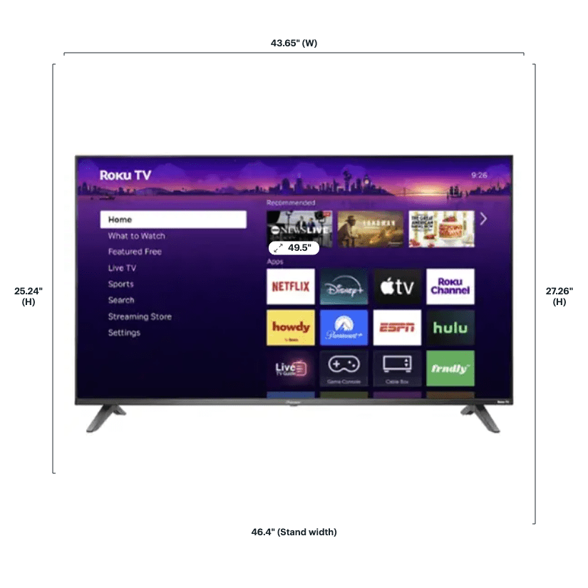 Pioneer - 50" Class LED 4K UHD Smart Roku TV