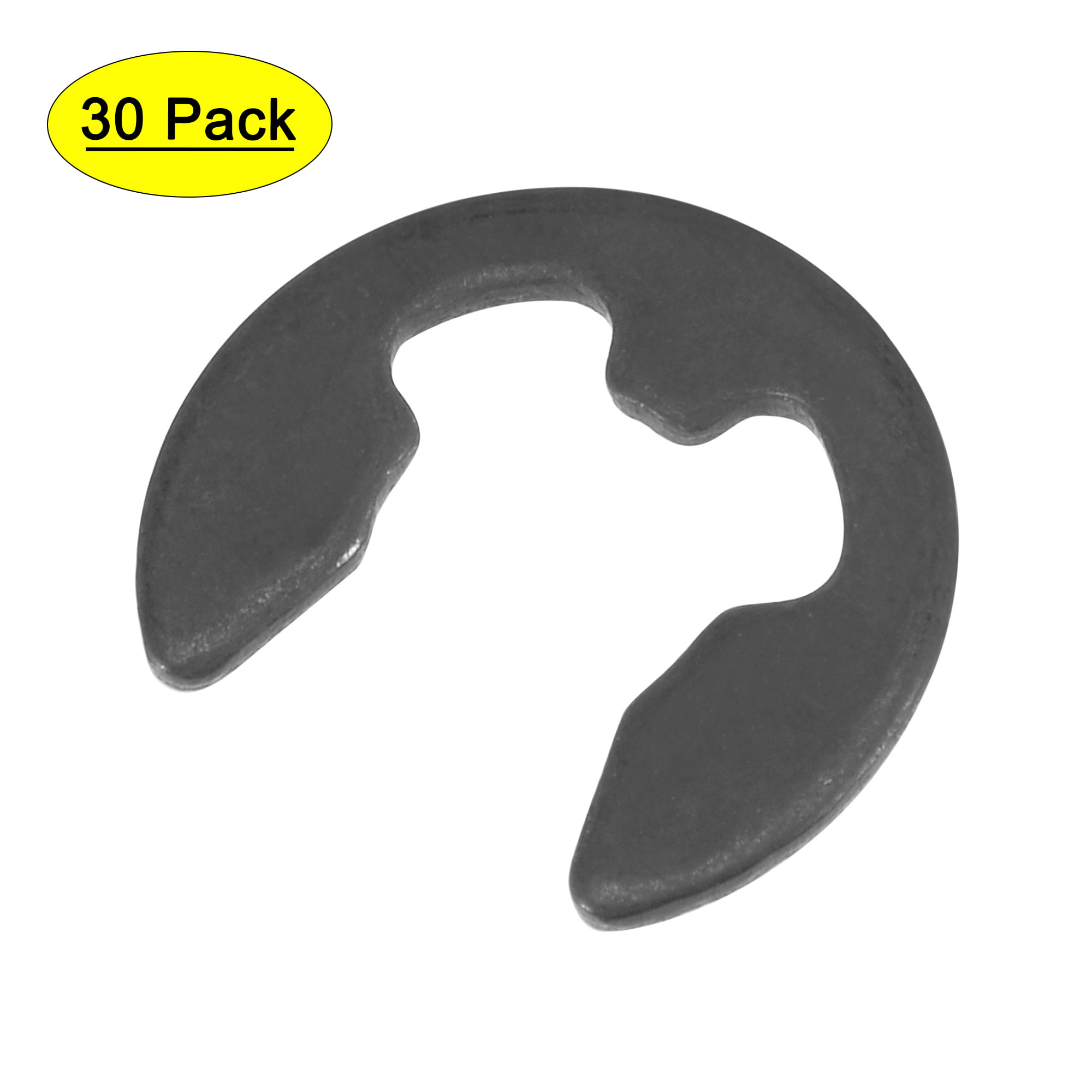 30pcs External Circlip Retaining Ring Snap Ring Iron C-Clip Assortment Kit Black 
