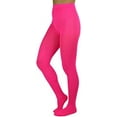 thumbnail image 6 of ToBeInStyle Women's Opaque Solid Color Nylon Tights Pantyhose Hosiery - Neon Pink - One Size, 6 of 7