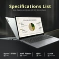 thumbnail image 2 of Lenovo IdeaPad 1 15.6" FHD Anti-Glare Laptop, AMD Ryzen 7 5700U, 16GB RAM, 512GB PCIe SSD, AMD Radeon Graphics, HD Webcam, WiFi 6, Bluetooth, Win 11 Pro, Cloud Gray, 32GB Hotface USB Card, 2 of 7