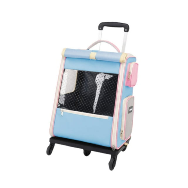 Mochila transportadora para mascotas, bolsa de hombro doble para mascotas, para conejos, perros pequeños azul