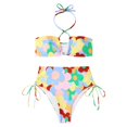 thumbnail image 1 of Gibobby Conjunto de Bañador Sexy Bikini de mujer Cintura alta Sexy Estampado floral Correa Split Floral Traje de baño popular(Amarillo,G), 1 of 5