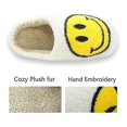 thumbnail image 3 of Pantoufles Pantoufles Visage Smiley Femmes Pantoufles Sourire Pantoufles Visage Heureux Rétro Visage Smiley Peluche Douce Confortable Chaude Pantoufles à Enfiler, 3 of 3
