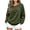 Army Green, variant on Women's Solid Color One Shoulder Tops, Casual Long Sleeve Fuzzy Pullovers for Daily Wear