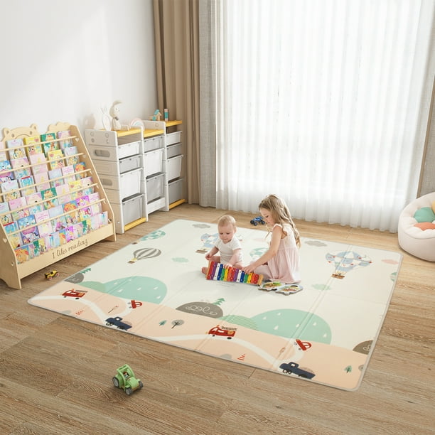 Baby Play Mat 71x79 Inch Foam Folding Play Mat, NonToxic XPE