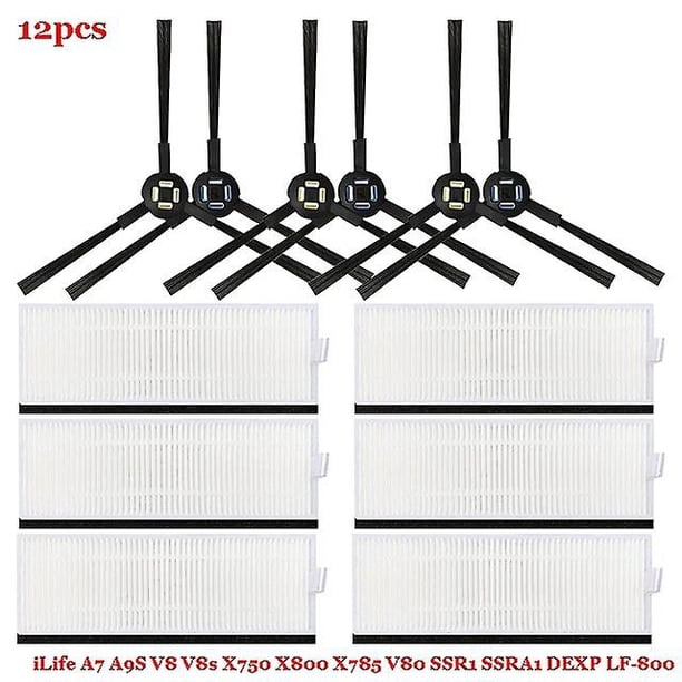 For iLife A7 A9 A9S V8 V80 V8s X750 X785 X800 Silvercrest SSR1 SSRA1 DEXP LF-800 Roller Main Brush Side Brush HEPA Filter Parts~1155