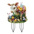 thumbnail image 2 of YWIYIUD 1PCS Vintage Easter BunnyEgg Garden Stake 2D AcrylicBunny Decorative Garden Stakes Easter Decorations Welcome Signs Rabbits Happy Easter Spring Decor for Outdoor Festival Home Party Supplies, 2 of 7