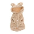 thumbnail image 4 of OUNONA Light Brown Dog Jacket with Bear Ears Hood and Secure Buckle Closure for Outdoor Adventures, 4 of 8