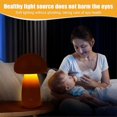 thumbnail image 2 of Wooden Mushroom Lamp, Portable Dimmable Bedside Lamp USB Rechargeable, Cordless Night Light, Mushroom Table Lamp for Home Decoration, Nightstand Lamp, 2 of 5