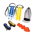 thumbnail image 1 of Banderas de cintura para rugby, banderas de entrenamiento de fútbol, ​​resistentes con cinta negra, banderas de árbitro Amarillo y azul, 1 of 9