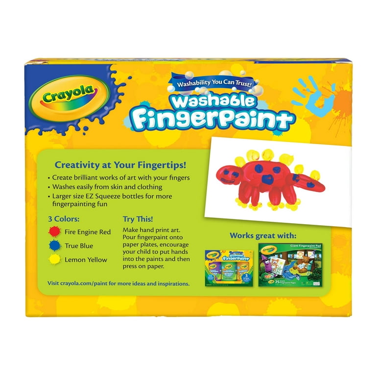 Crayola Washable Finger Paint 8 Oz 3 Count Primary Crayola Washable Finger Paint 8 Oz 3 Count Primary
