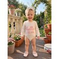 thumbnail image 5 of Cjfdfy Newborn Baby Girl Fall Outfit Hello Sis Embroidered Long Sleeve Waffle Knit Romper With Hairband Cute Baby Coming Home Fall Winter Clothes 0-18 Months, 5 of 9