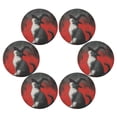 thumbnail image 7 of WOBOGO Black Hat Cow Cat Round Placemats Set of 4 Heat Resistant Washable Kitchen Table Decorations 15.4in, 7 of 7