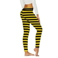 thumbnail image 4 of Arlun Striped High Waist Yoga Pants with Lifting Design for Exercise Running Workout and Fitness Training Soft Comfortable Stretchy Tights Fashion Color Block Leggings 5-Yellow XL, 4 of 4