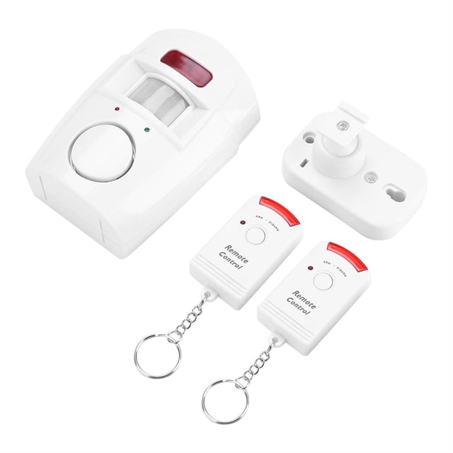 Seitruly Unidad de alarma de detector de movimiento infrarrojo PIR con 2 controles remotos Sistema de seguridad para el hogar Electrónica