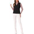 thumbnail image 2 of INSPIRE CHIC Women's Puffer Vest Sleeveless Lightweight Button Up Quilted Round Neck Jacket Coats, 2 of 6