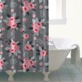 thumbnail image 4 of Pioneer Flower Floral Print Pattern Shower Curtain 84”x72", Bathroom Decorative Shower Curtain Set with 12 Hooks, Waterproof Washable, 4 of 6