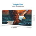 thumbnail image 2 of Rocae Textured Bald Eagle for Gaming Mouse Pad, Mouse Pad Large, Office Computer Keyboard Mousepad, Keyboard and Mouse Pad with Stitched Edges,31.5 x 11.8 in, 2 of 5