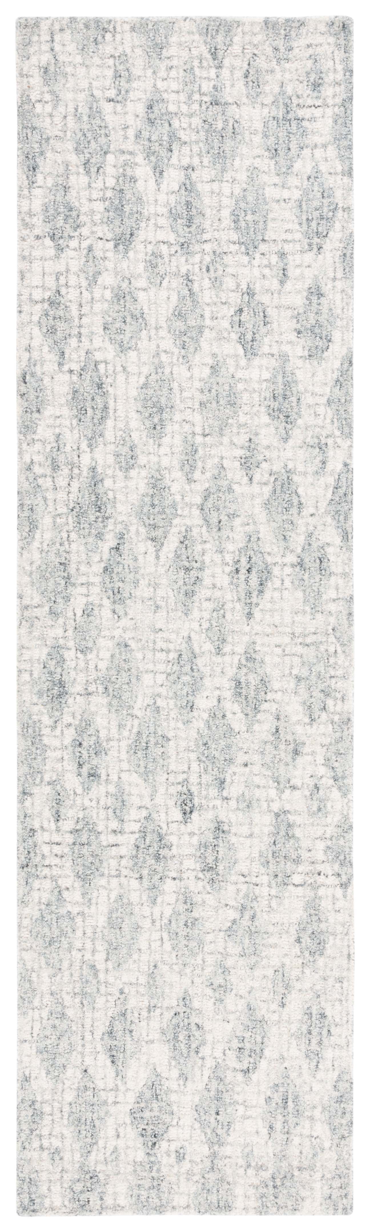 SAFAVIEH Abstract Darian Geometric Diamonds Runner Rug, Gray/Ivory, 2'3" x 8'