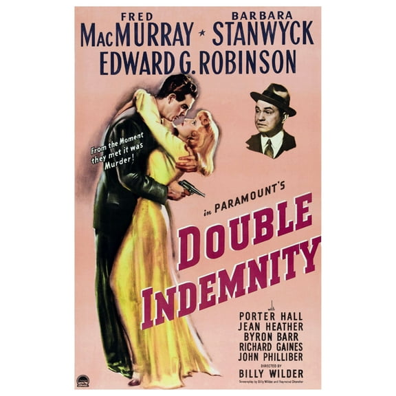 Double Indemnity Movie Poster 24In x 36In Art Poster 24x36 Multi-Color Square Adults Z Posters