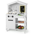 thumbnail image 1 of Costway Kids Farmhouse Kitchen Play Set Wooden Pretend Toy with Storage & Accessories, 1 of 10