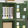 thumbnail image 6 of Elegant Metal Locker Cabinet with 4 Doors, Metal Accent Cabinets,Home Office Storage Lockers Sideboard for Kitchen, Living Room, Entryway,Green, 6 of 7