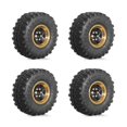 thumbnail image 1 of 1.0Inch Metal Wheels with Tires Upgrade Hub Tyre Set for 1/18 RC Crawler Car TRX4-M SCX24 RC Car, 1 of 5