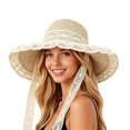 thumbnail image 2 of Straw Hats for Women Wide Brim Sun Hat Foldable Packable Beach Hat for Vacation Travel, 2 of 5