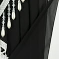 thumbnail image 6 of VOGOL Extra Wide Sheer Curtains Valance, 79 inches Wide European Style Breathable Silky Waterfall Valances for Bedroom Bathroom Nursery, Rod Pocket Swag Valance with Tassels, 1 Panel, Black, 6 of 7