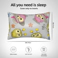 thumbnail image 4 of KLL Cartoon Owls Pattern Silk Pillowcase for Hair and Skin Standard Size 20"X 30" Soft Breathable Pillow Covers for Sleeping, 4 of 6