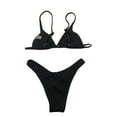 thumbnail image 3 of ITFABS Bikini Imprimé Amusant pour Femmes, Haut à Col en V Profond avec Bas, 3 of 6