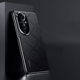 thumbnail image 1 of Luxury Plain Leather + Camera Lens Protection Case For Honor 200 Pro Honor200 Honor 100 Pro Hard Slim Good Texture Cover black For Honor 100 Pro, 1 of 6