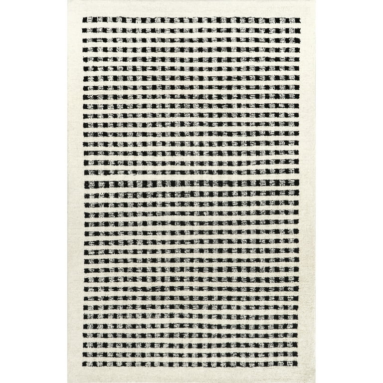 nuLOOM Adahlia Checkered Wool Area Rug, 8' x 10', Ivory - Walmart.com