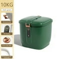 thumbnail image 4 of Iumwxz Large Rice Storage Container with Lid Airtight Cereal Grain Flour Dispenser Bucket for Kitchen Countertop Green Plastic Food Grade Pet Food Storage Bin, 4 of 8