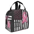 thumbnail image 2 of Disketp Ribbon Breast Cancer Awareness Bolsa Térmica para Almuerzo para Hombre y Mujer, Ideal para Trabajo, Senderismo y Picnic, 2 of 8