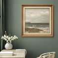thumbnail image 2 of IDEA4WALL Premium Frame Wall Art Stormy Shores Coastal Landscape with Turbulent Sea Antique Nature Wilderness Illustrations Fine Art Retro Wall Decor for Living Room, Office - 26"x26" Natural, 2 of 5