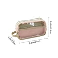 thumbnail image 3 of Secfreeship Clear Transparent Pencil Pouch, Large Capacity Cloth Stationery Organizer with Zipper, Multi-Layer Storage Bag for Pens, Markers, Office Supplies and Travel Essentials, 3 of 9