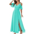 thumbnail image 1 of EGNMCR Robes d'Été Femmes Tendance 2024 Robe Décontractée Ajustée Plissée Sans Manches Col Asymétrique, 1 of 5