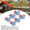 thumbnail image 3 of 8 Way Butt Connectors, High Efficiency 6PCS Corrosion Resistance Lever Wire Connector  for Hard Soft Wires for Electrical Control, 3 of 7