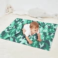 thumbnail image 2 of Green Teal Camo Classic Shapes Pattern Blanket,Comfortable Soft Flannel Throw Blanket,All Season,Warm Lightweight Blankets for Sofa Bed Couch Living Room Chair,30"x40", 2 of 4