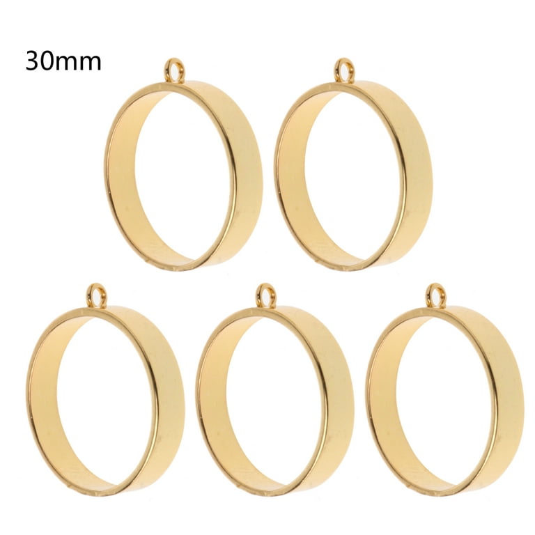 5 Matte Gold Open Bezel Blank Round Frame Drop Round Hollow Pendants  Setting, Resin Bezel Diy Resin Jewelry Making Findings Zm1089mg 